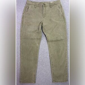 AG Adriano Goldschmied Caden khaki Green Straight Leg Pants Sz 28